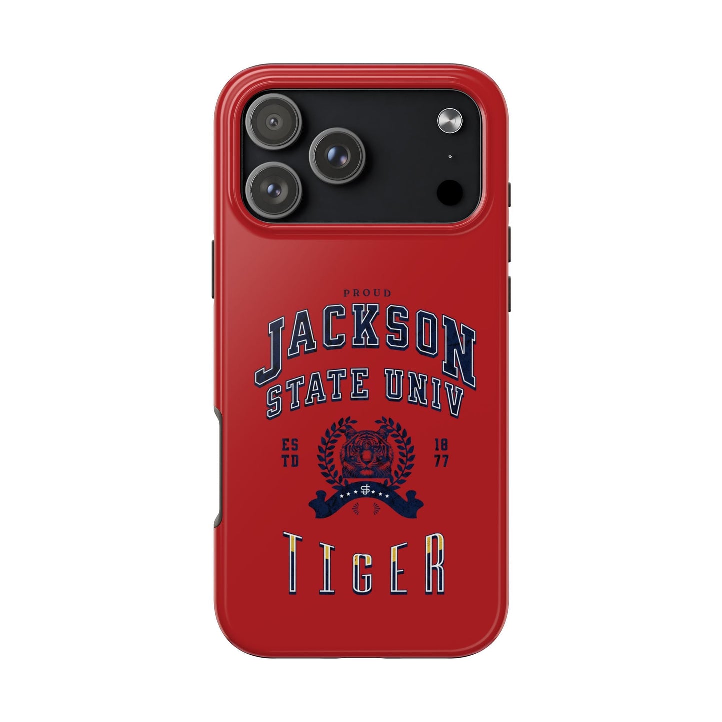 Proud Jackson State Univ Tiger Navy - Red Case Printify