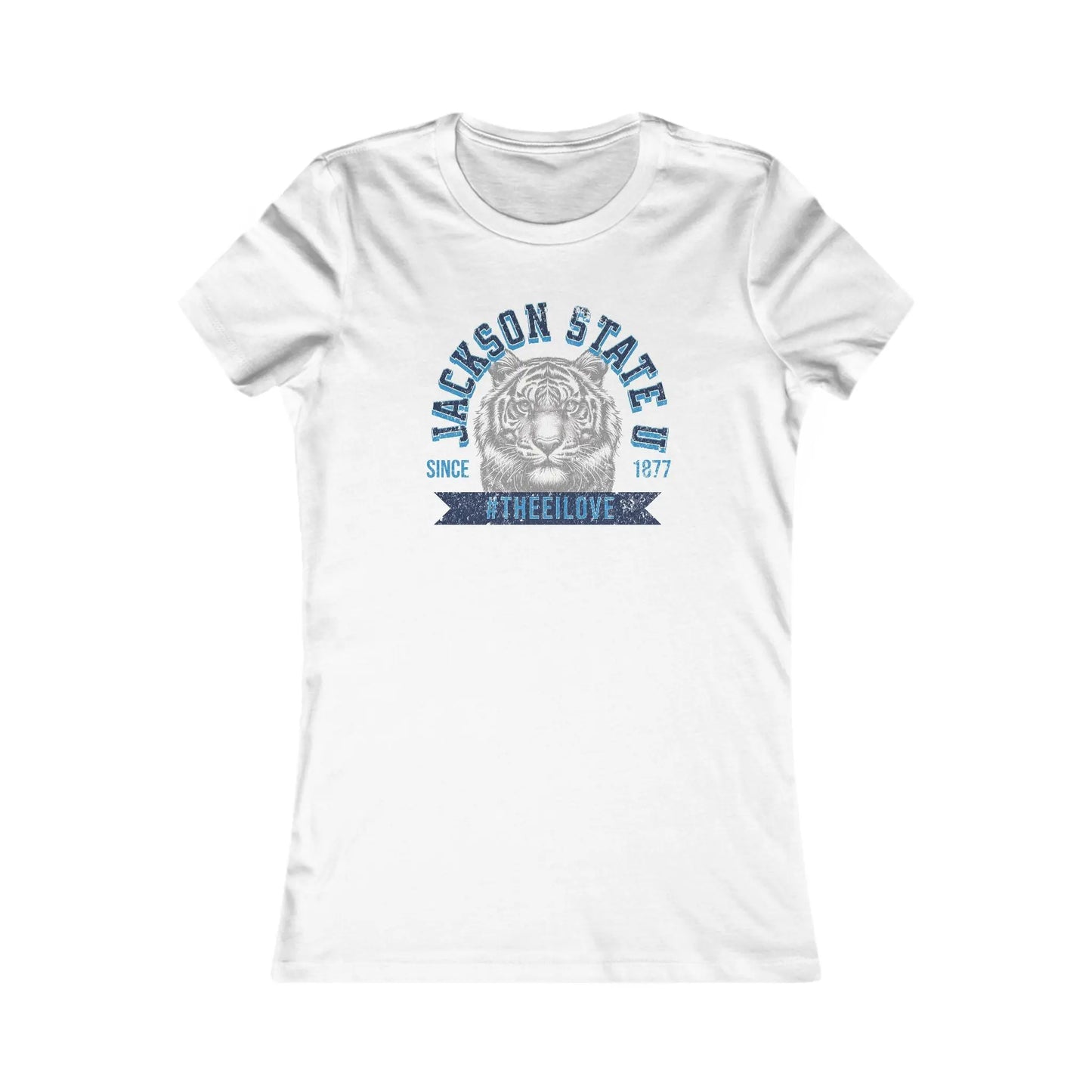 Jackson State Univ #TheeILove Women's Navy Favorite Tee Printify
