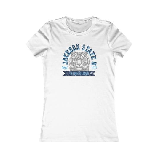 Jackson State Univ #TheeILove Women's Navy Favorite Tee Printify