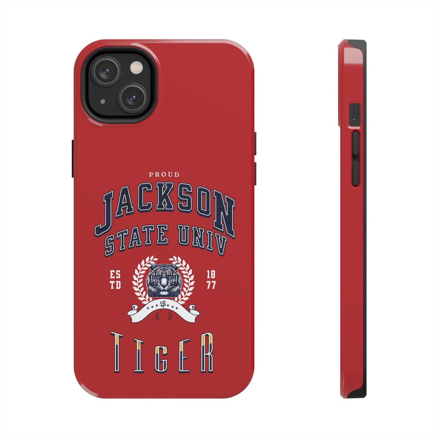 Proud Jackson State Univ Tiger White - Red Case Printify