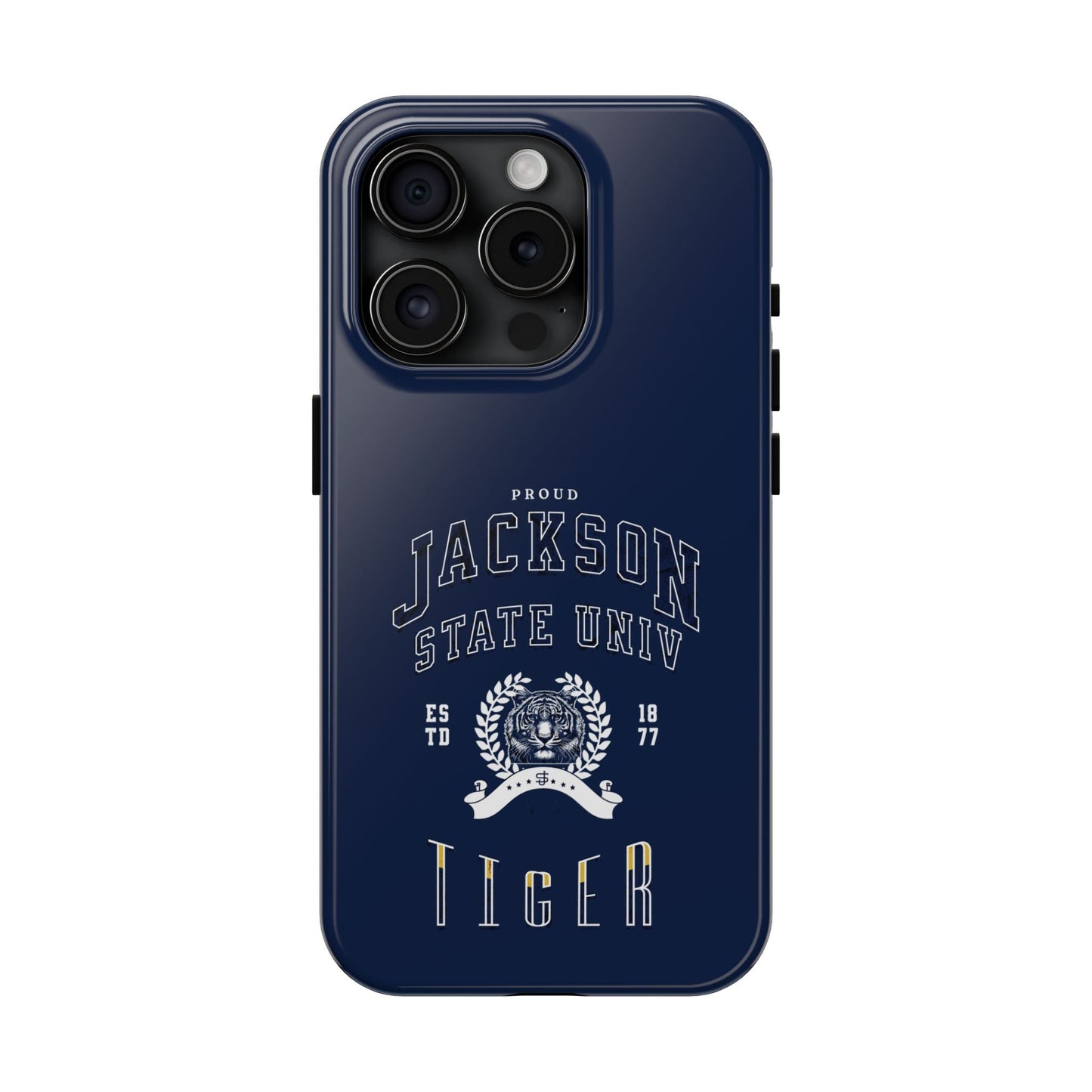 Proud Jackson State Univ Tiger White - Navy Case Printify