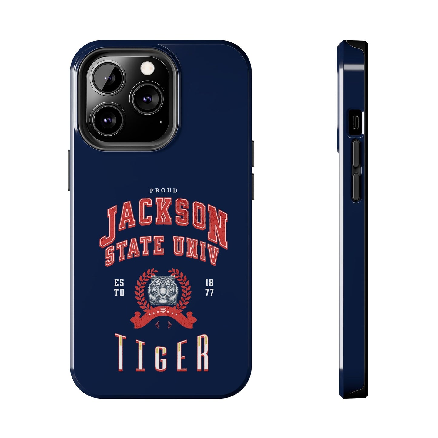 Proud Jackson State Univ Tiger Red - Navy Case Printify