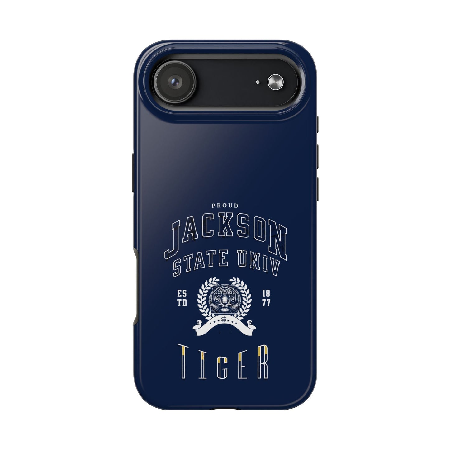 Proud Jackson State Univ Tiger White - Navy Case Printify