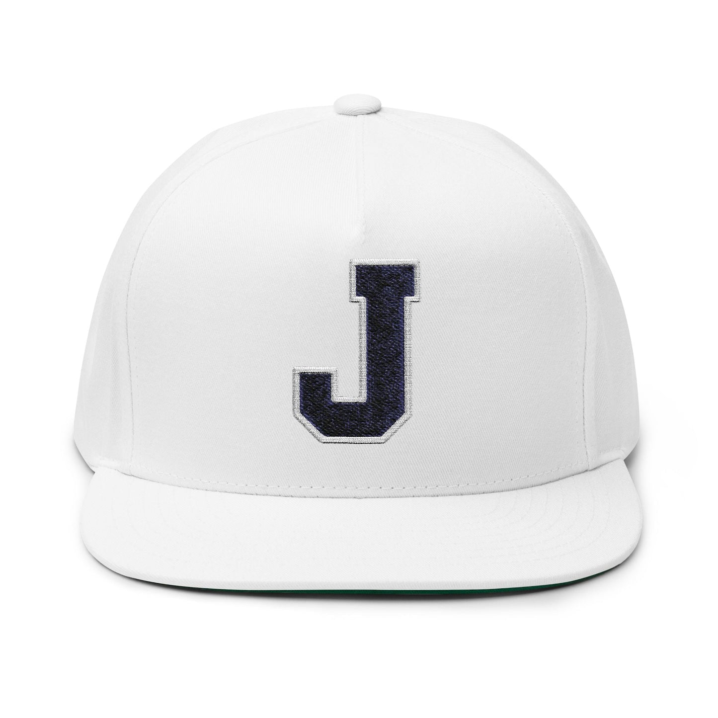 Thee Shirts "J" Navy Embroidered Bill Cap Printify