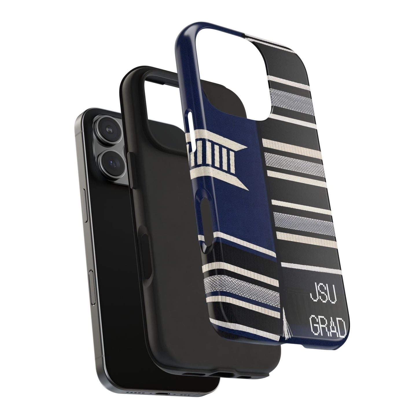 Thee Shirts - JSU Graduation Stole JSU Grad - Navy Phone Case Printify
