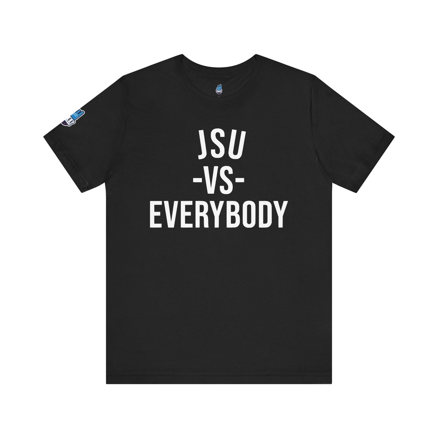 JSU vs Everybody Black Font Jersey Short Sleeve Tee Printify