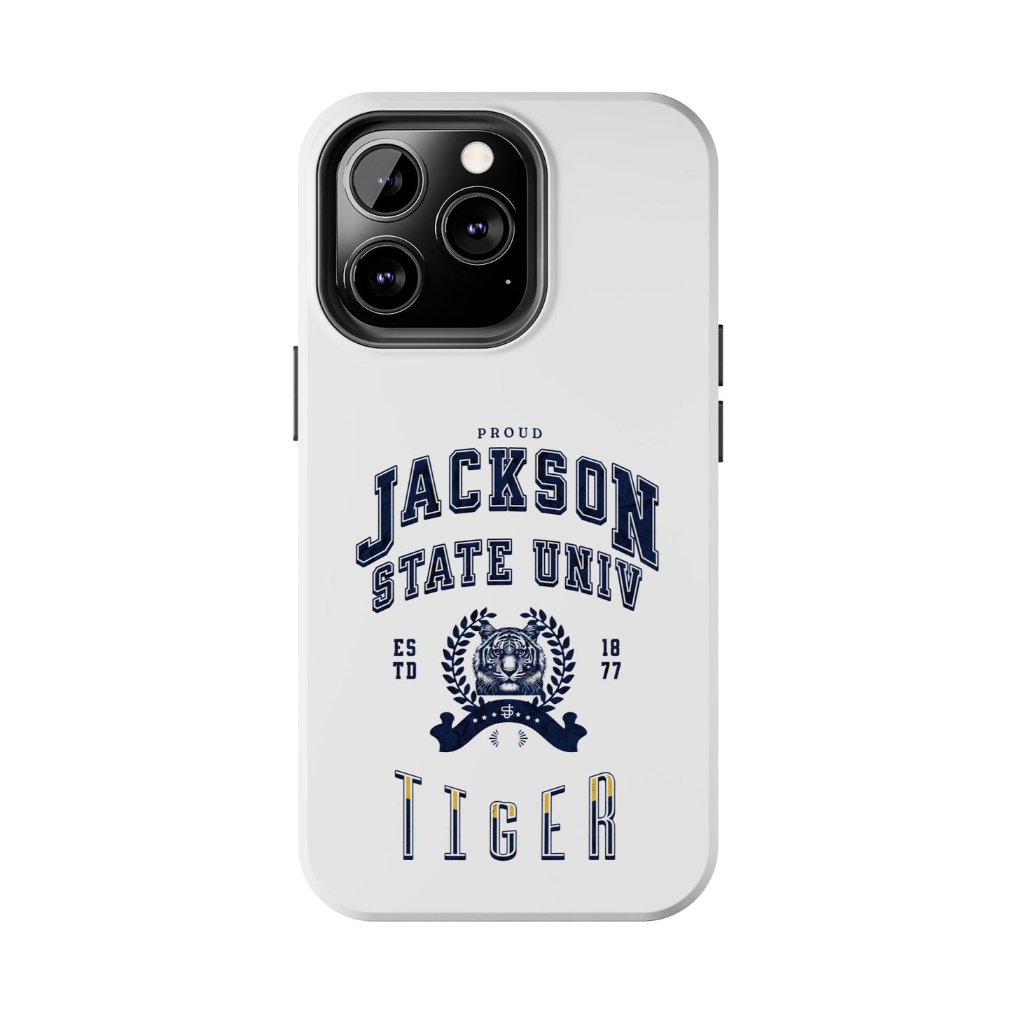 Proud Jackson State Univ Tiger Navy - White Case Printify