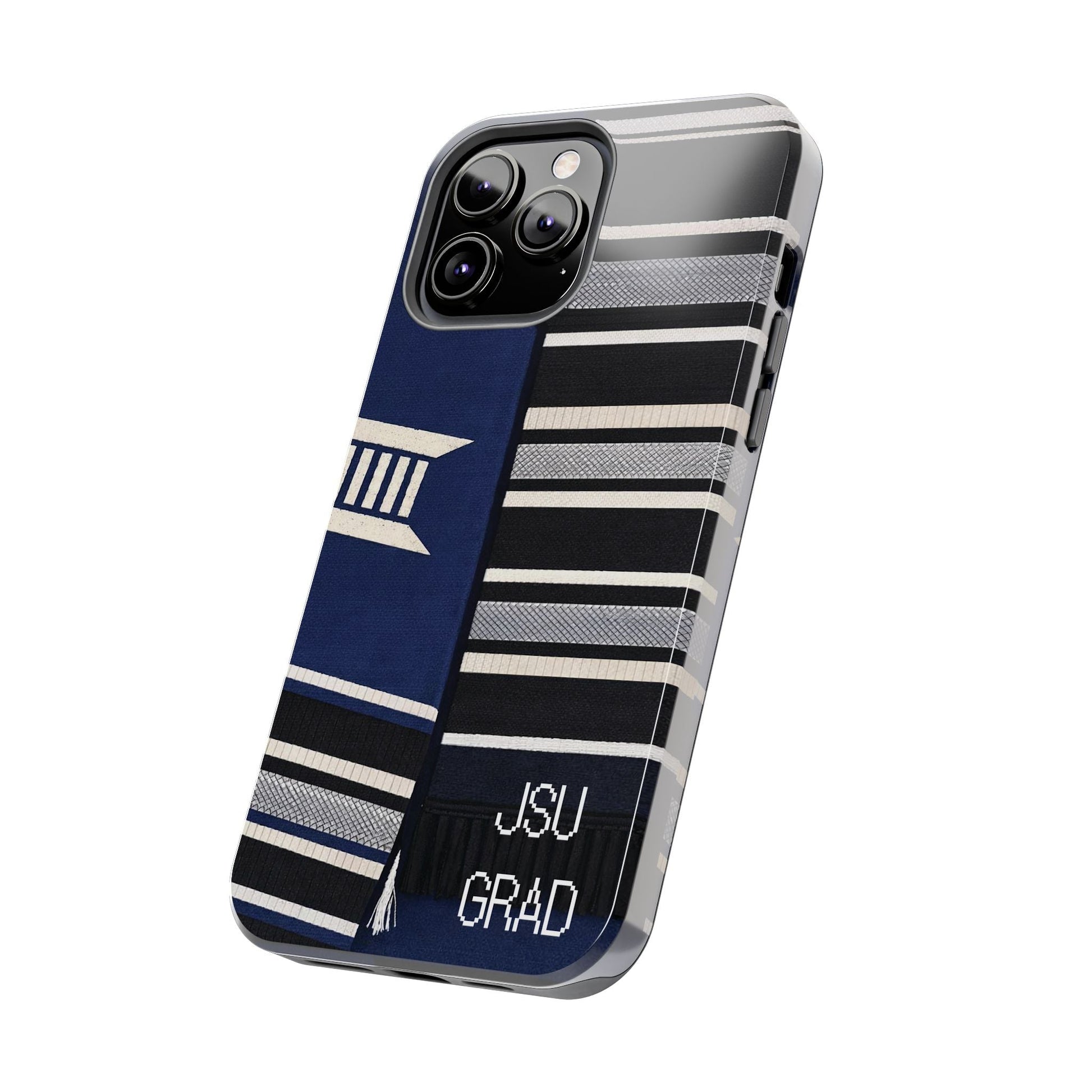 Thee Shirts - JSU Graduation Stole JSU Grad - Navy Phone Case Printify