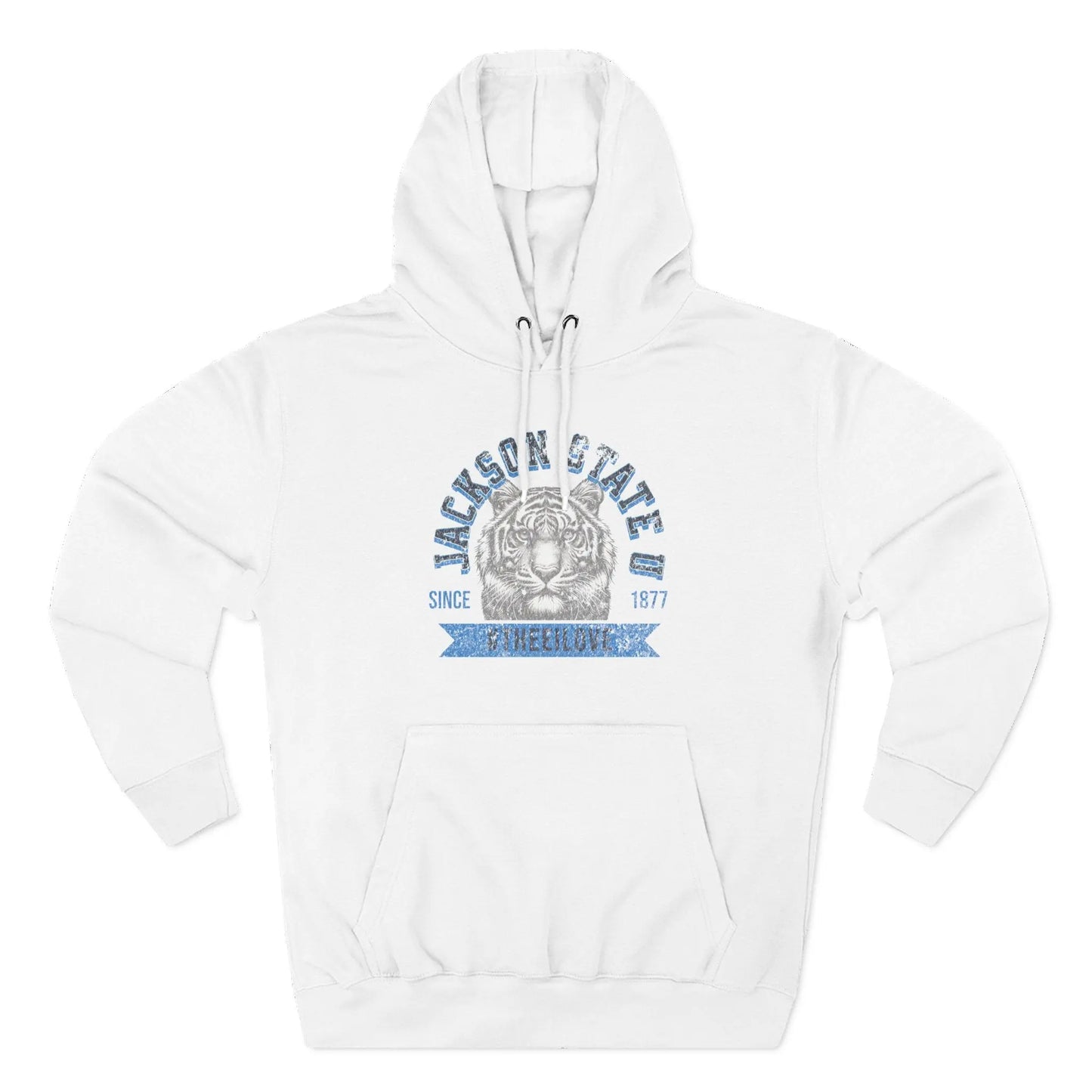 Jackson State Univ Thee I Love Women's Baby Blue Premium Pullover Hoodie Printify