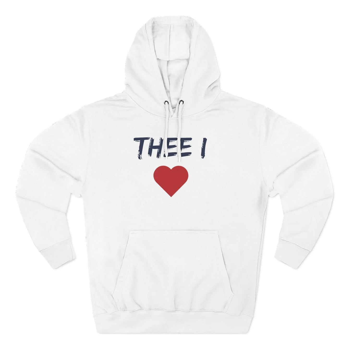 Thee I Heart Women's Block Navy Premium Pullover Hoodie Printify