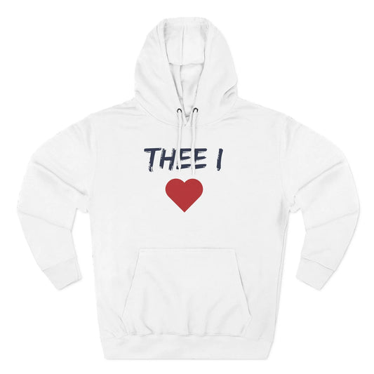 Thee I Heart Women's Block Navy Premium Pullover Hoodie Printify