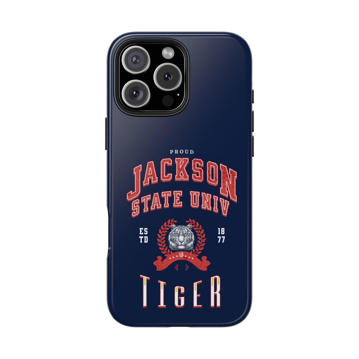 Proud Jackson State Univ Tiger Red - Navy Case Printify