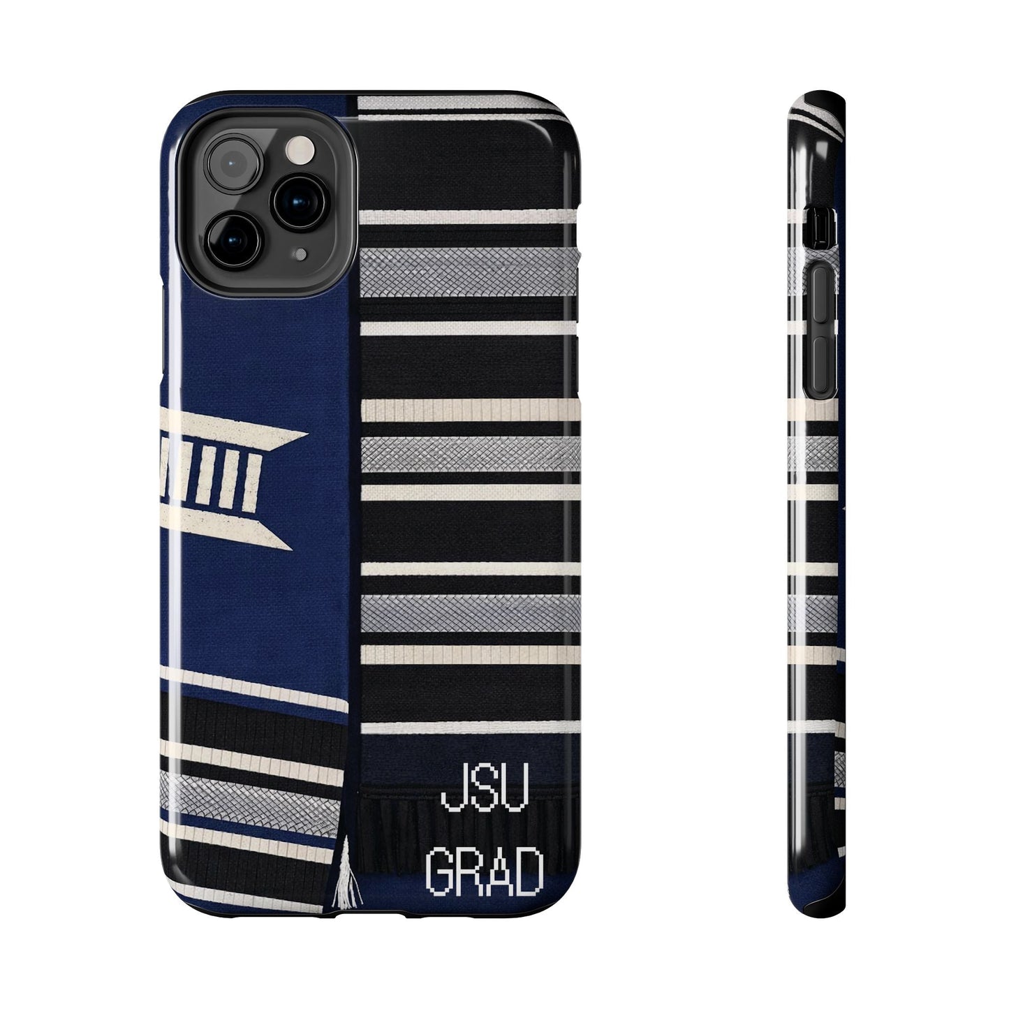 Thee Shirts - JSU Graduation Stole JSU Grad - Navy Phone Case Printify