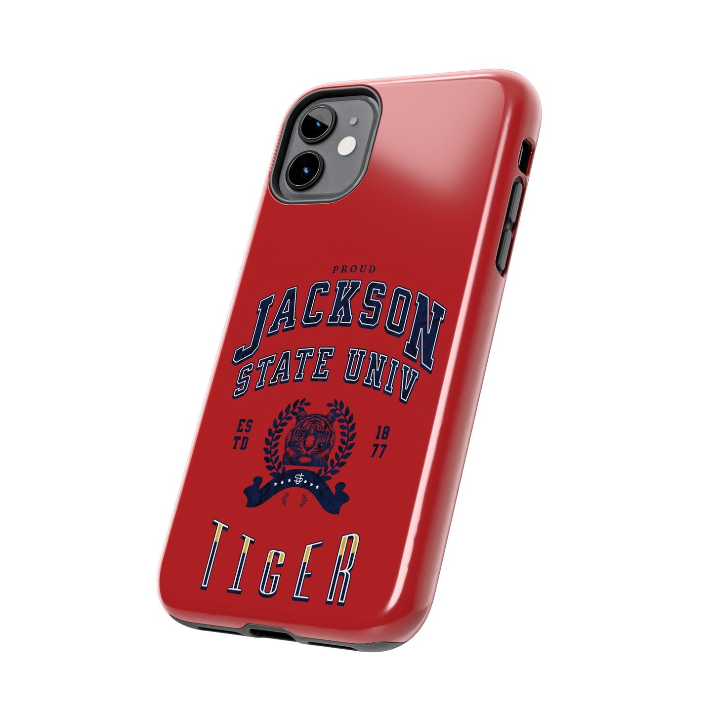 Proud Jackson State Univ Tiger Navy - Red Case Printify