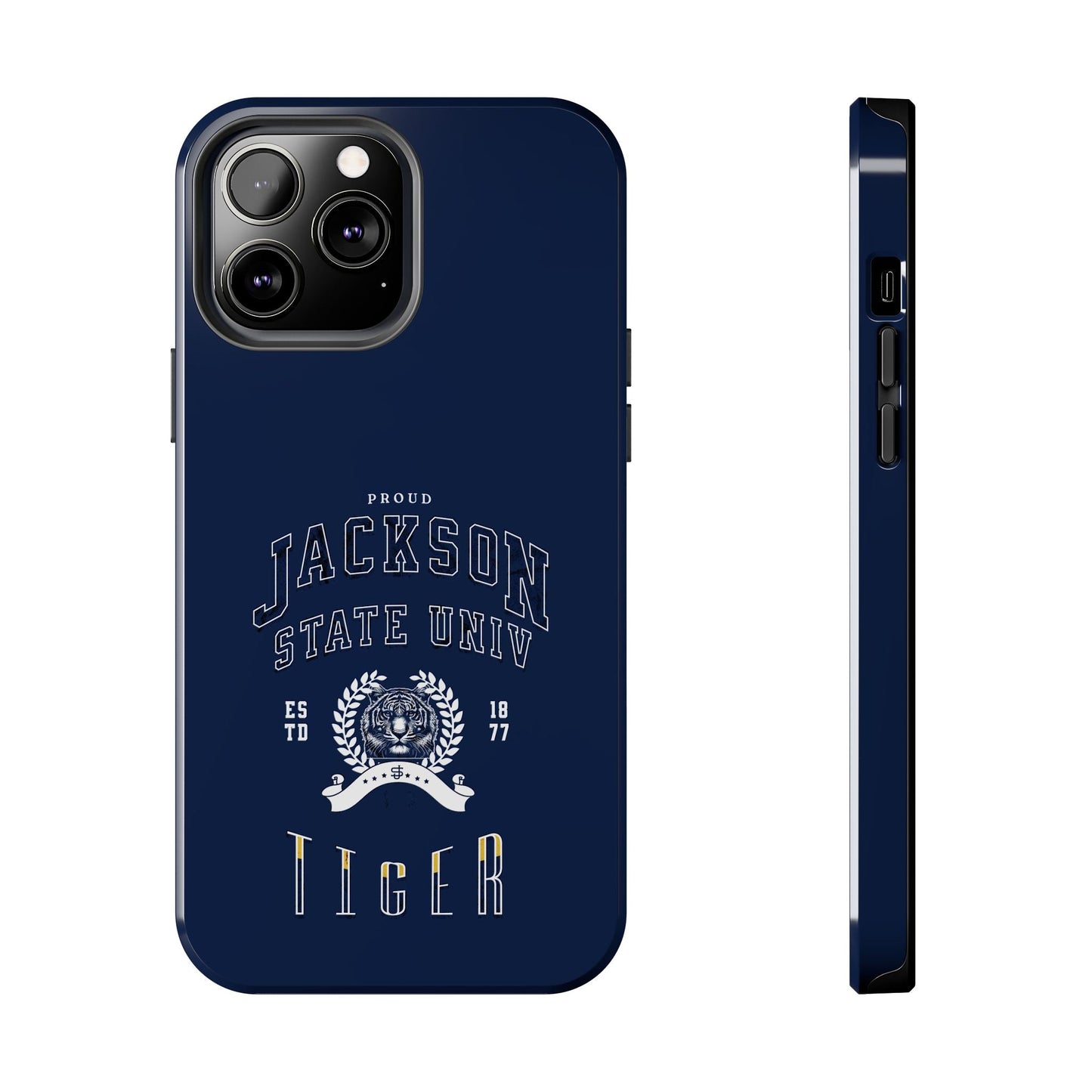 Proud Jackson State Univ Tiger White - Navy Case Printify