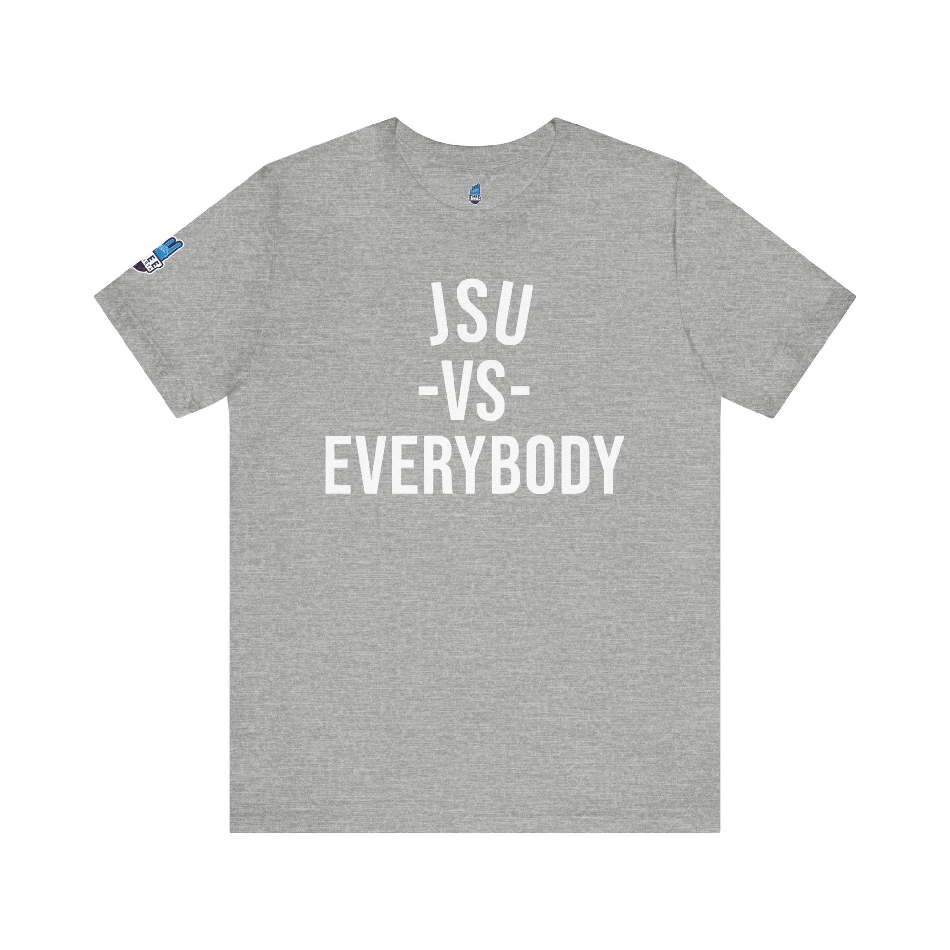 JSU vs Everybody Black Font Jersey Short Sleeve Tee Printify