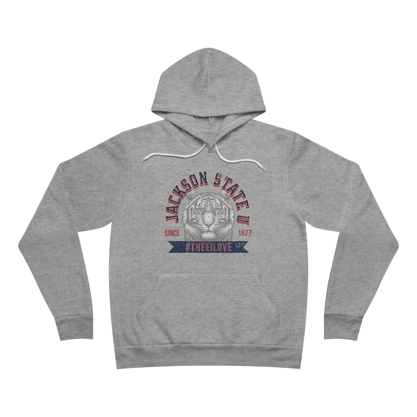 Jackson State Univ #TheeILove Men's Navy Fleece Pullover Hoodie Printify