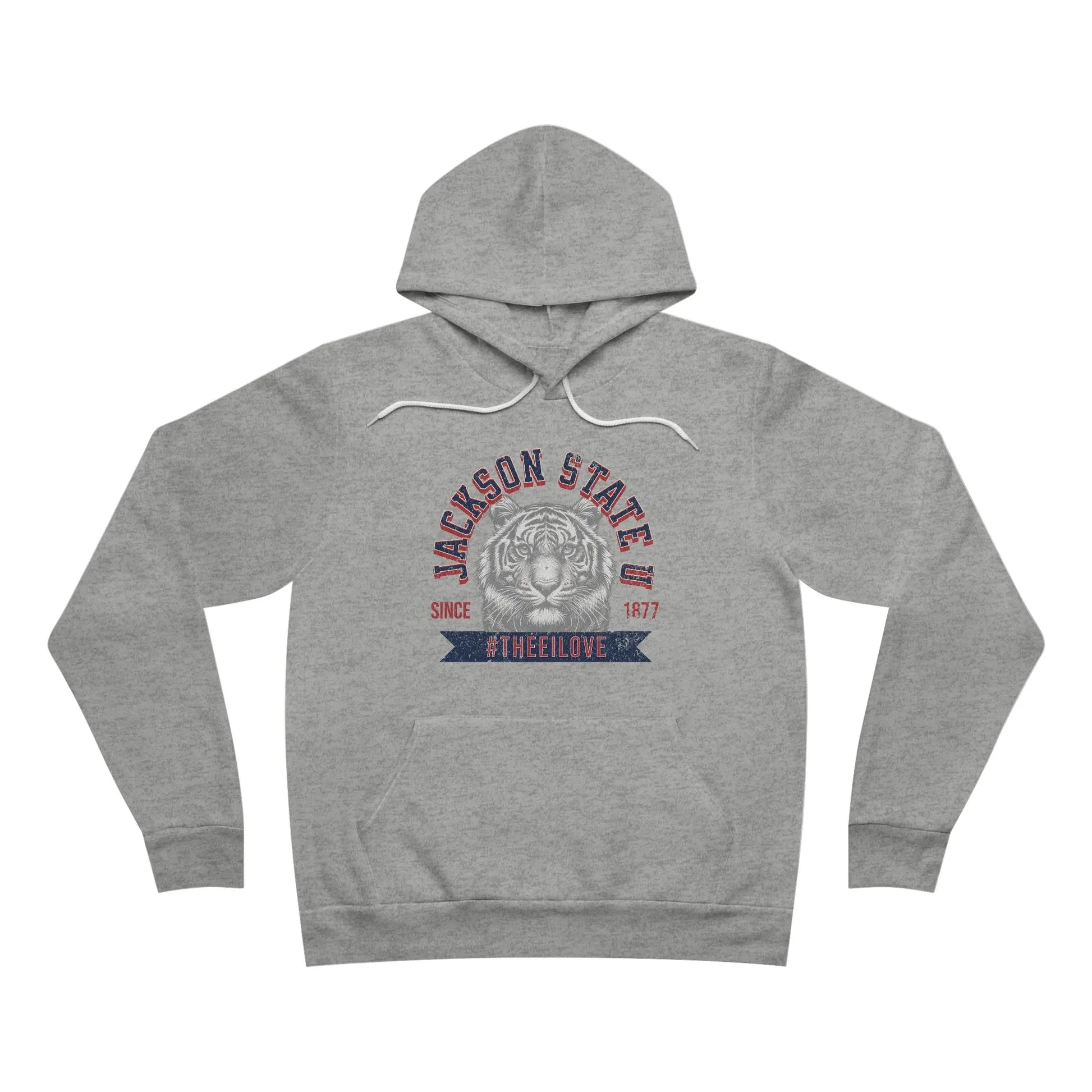 Jackson State Univ #TheeILove Men's Navy Fleece Pullover Hoodie Printify
