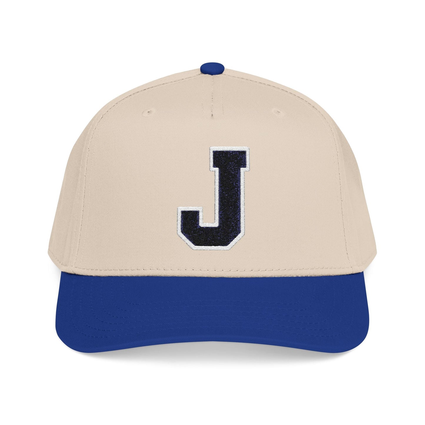 Thee Shirts "J" Two Tone Embroidered Bill Cap Printify