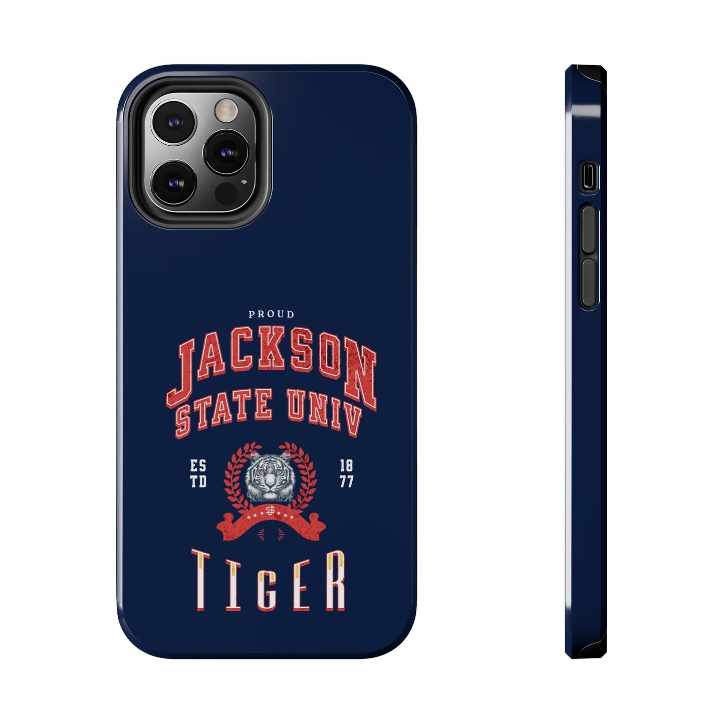 Proud Jackson State Univ Tiger Red - Navy Case Printify
