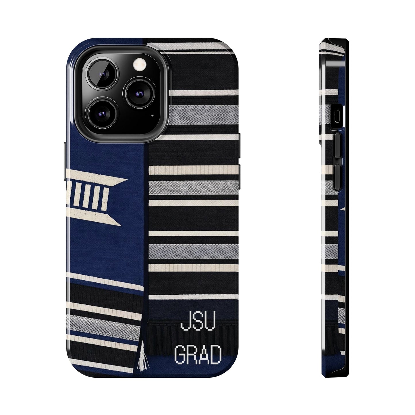 Thee Shirts - JSU Graduation Stole JSU Grad - Navy Phone Case Printify