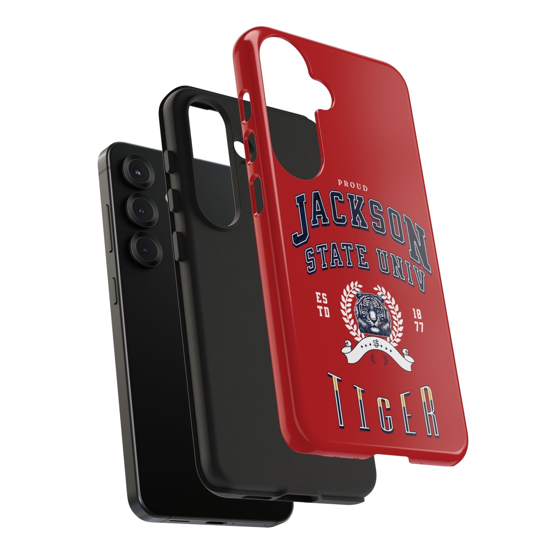 Proud Jackson State Univ Tiger White - Red Case Printify