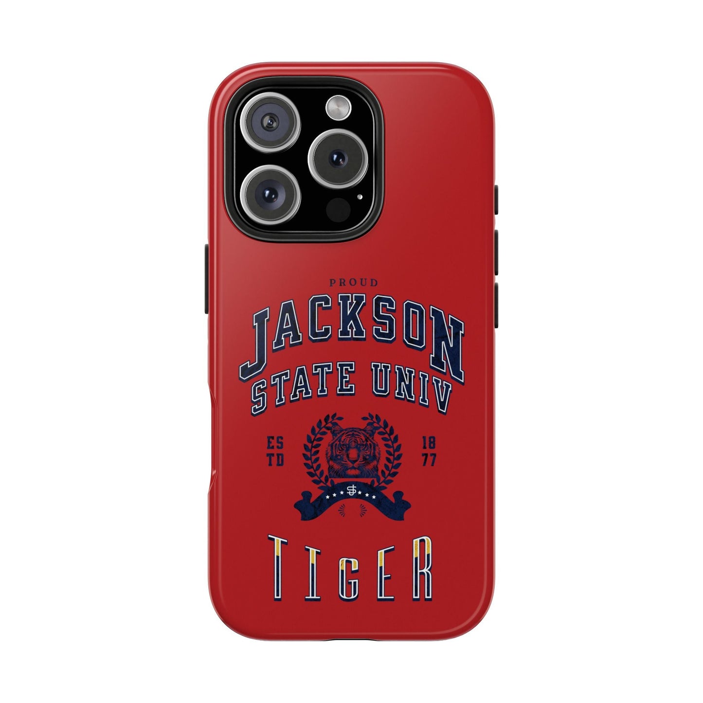 Proud Jackson State Univ Tiger Navy - Red Case Printify