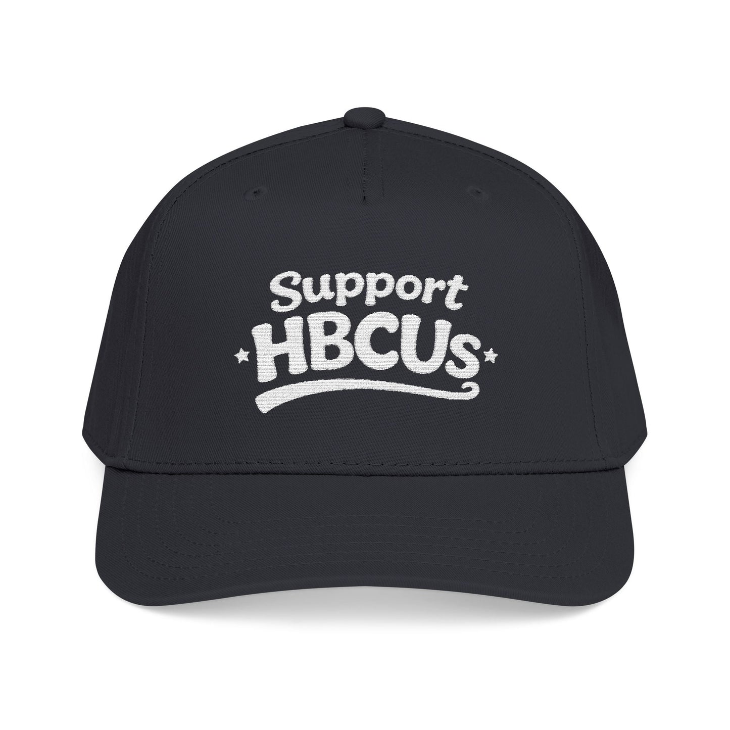 Support HBCUs White Embroidered Bill Cap Printify