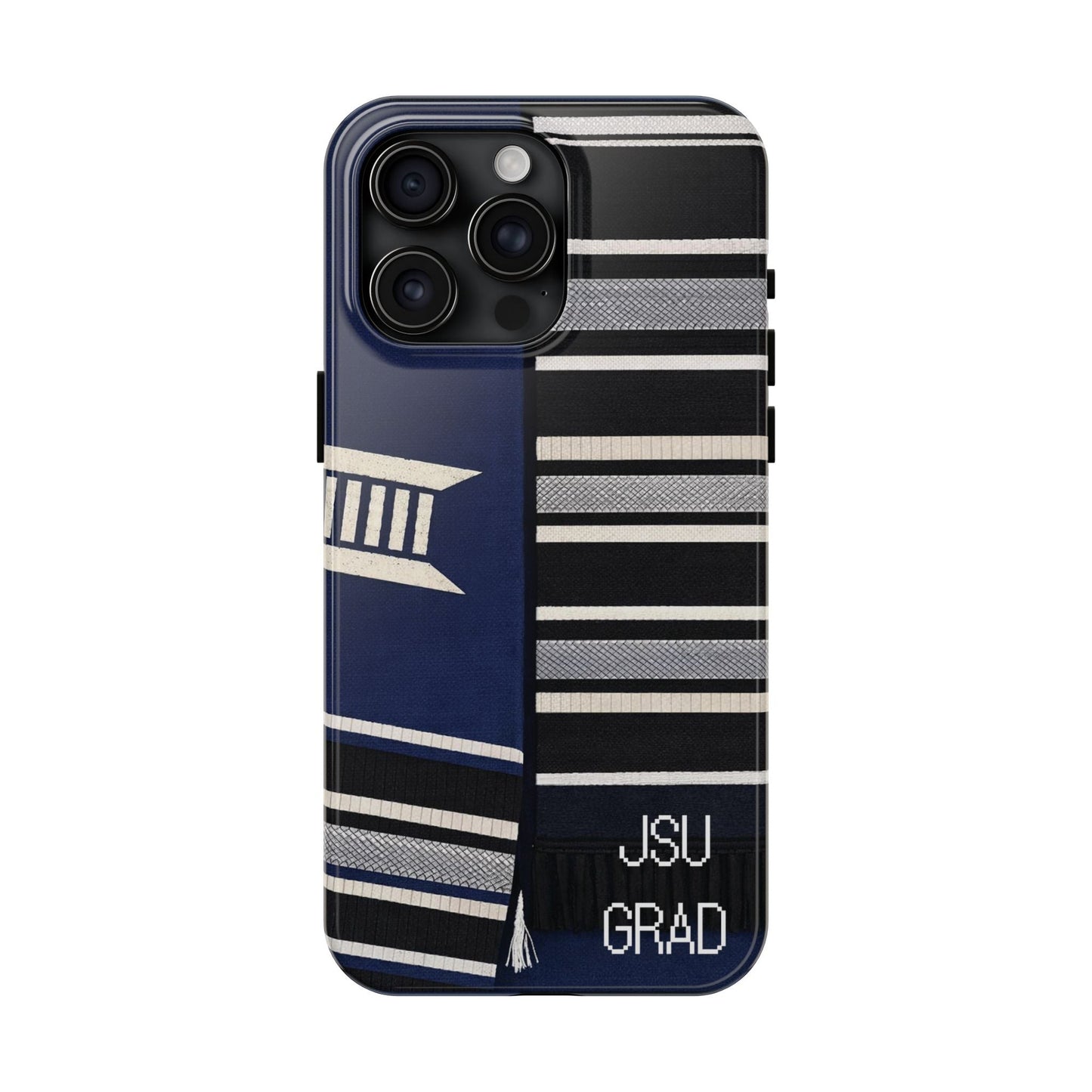 Thee Shirts - JSU Graduation Stole JSU Grad - Navy Phone Case Printify