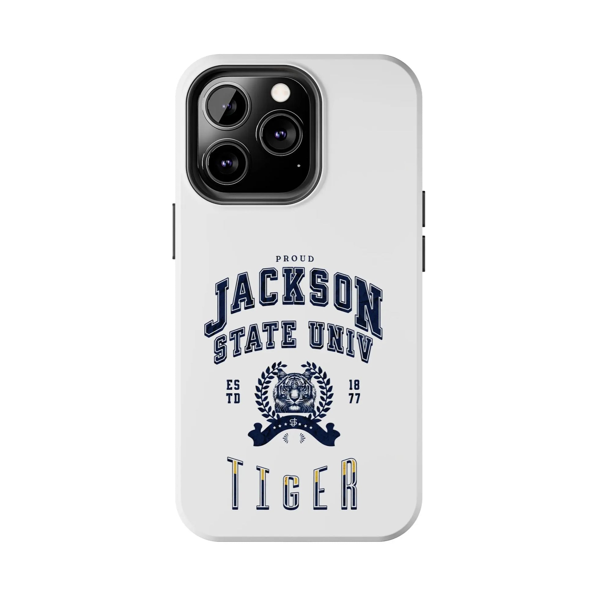 Proud Jackson State Univ Tiger Navy - White Case Printify