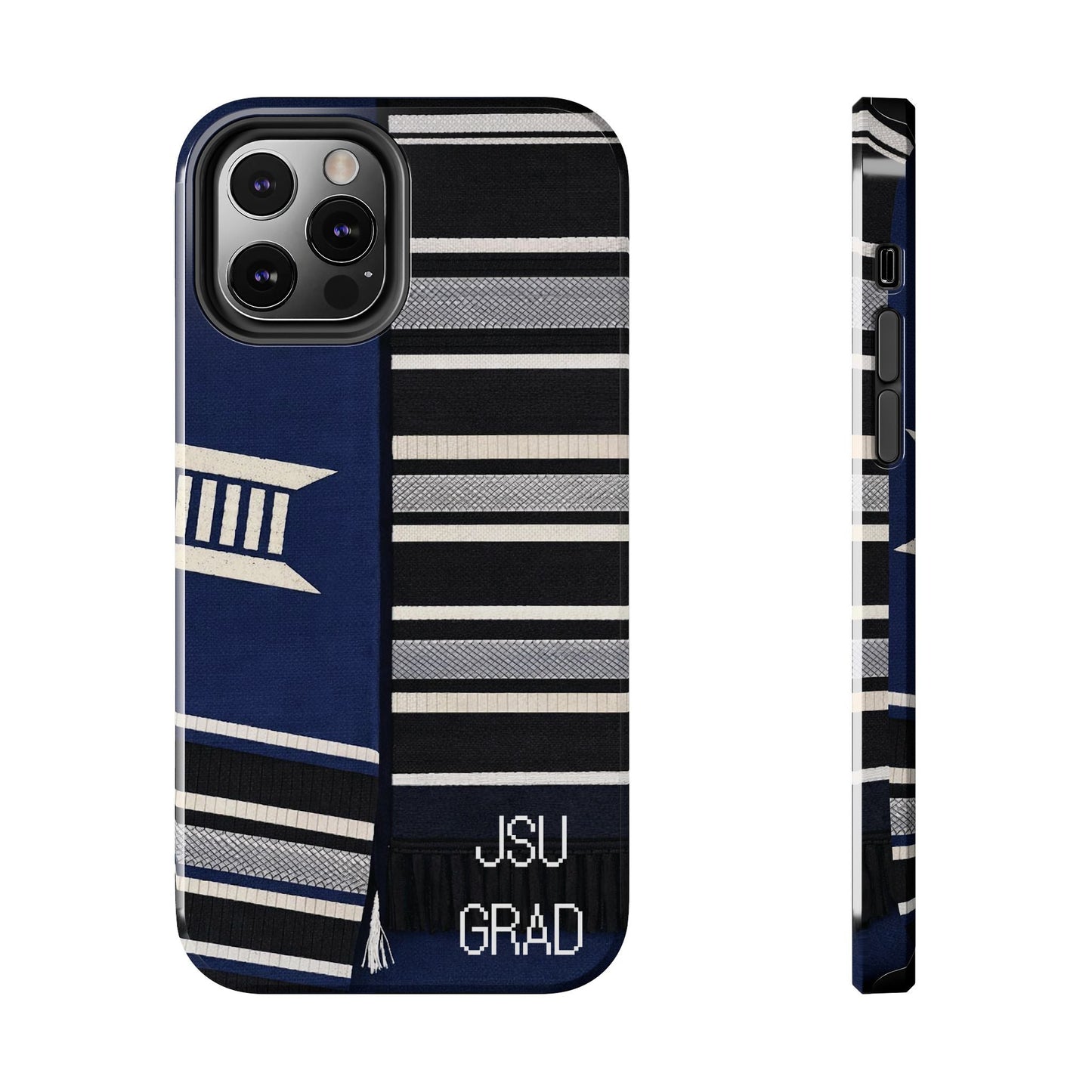 Thee Shirts - JSU Graduation Stole JSU Grad - Navy Phone Case Printify