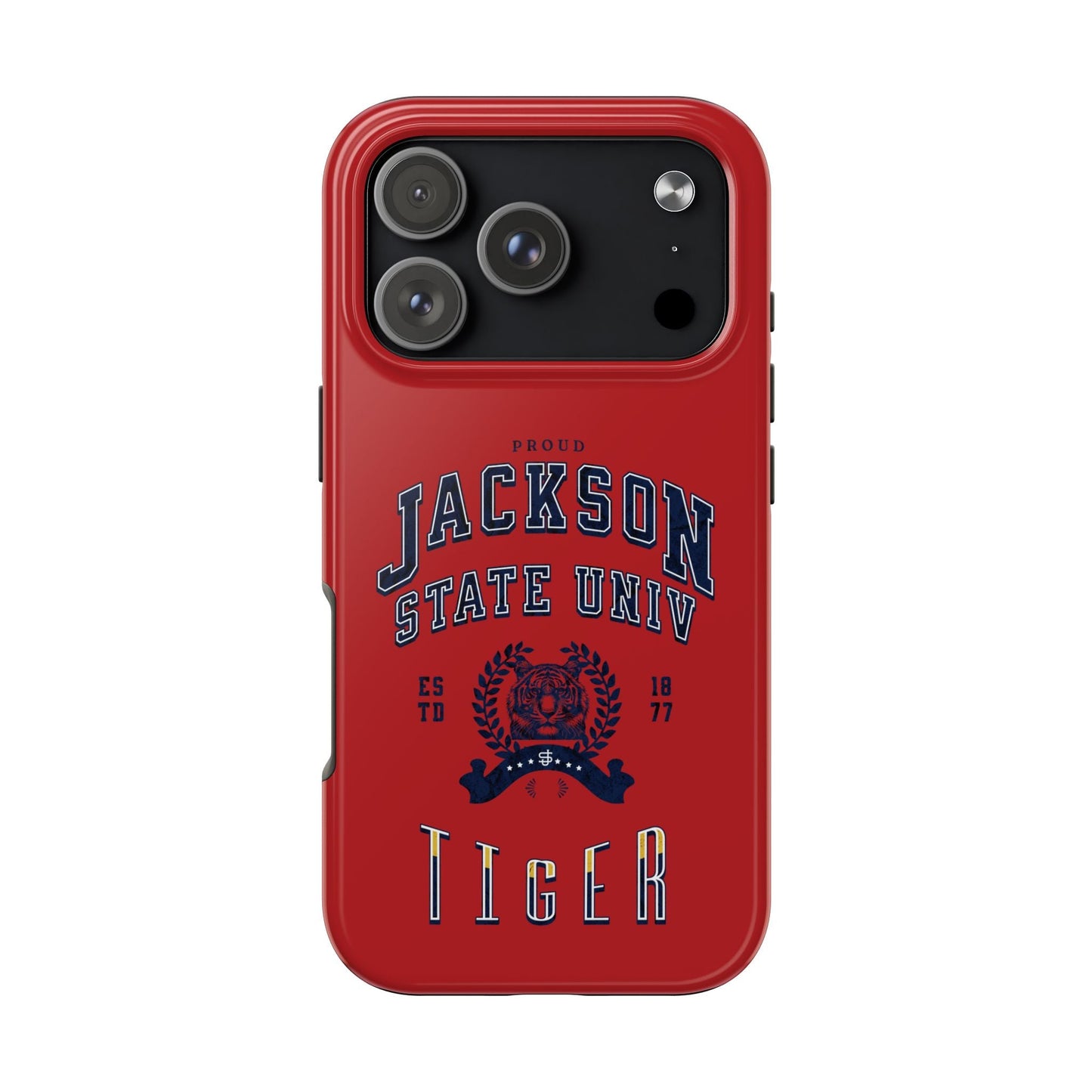 Proud Jackson State Univ Tiger Navy - Red Case Printify