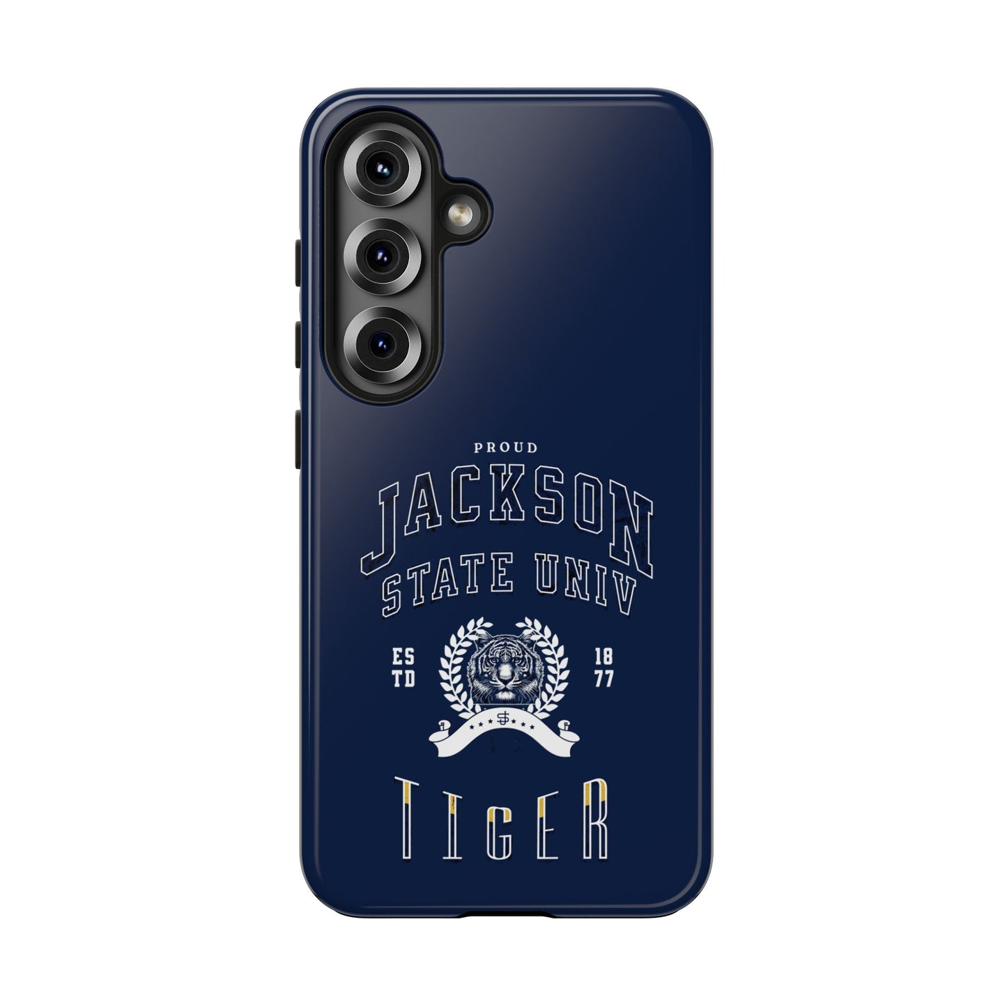 Proud Jackson State Univ Tiger White - Navy Case Printify