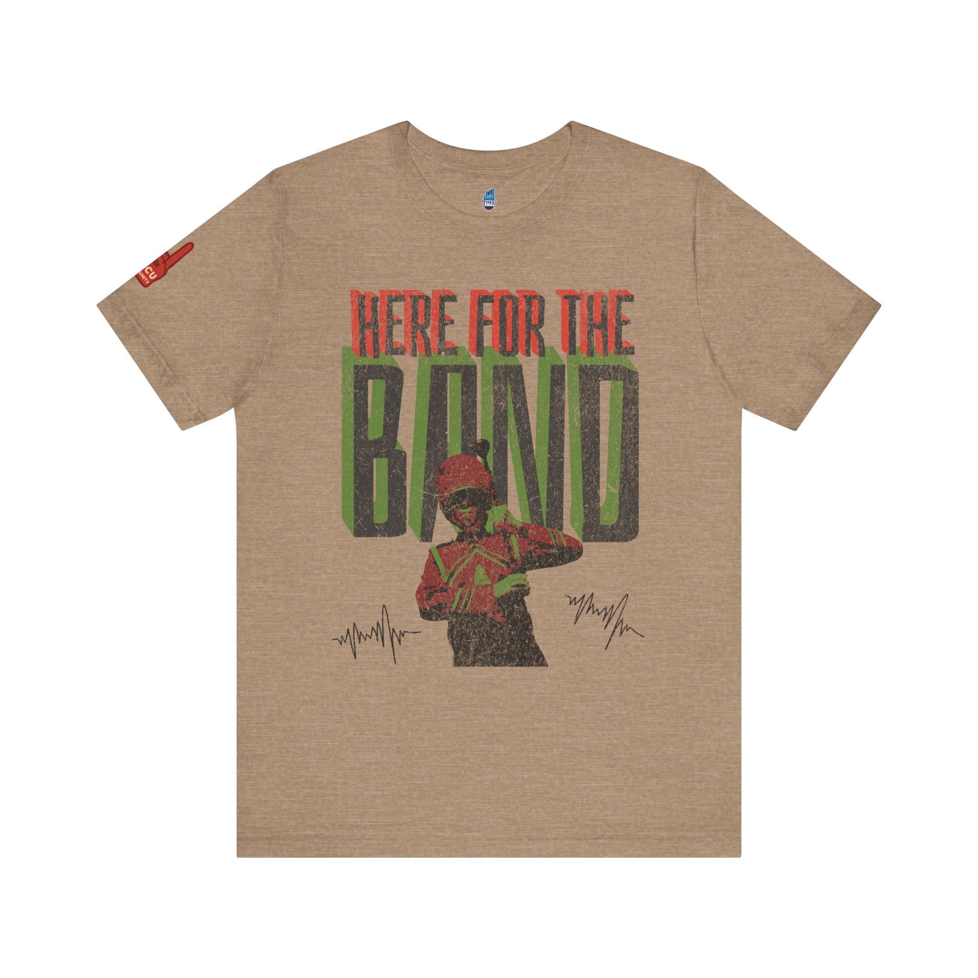 Here for the Band Vintage RGB Jersey Short Sleeve Tee Printify