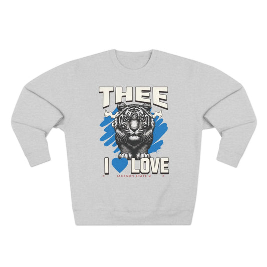 #TheeILove Jackson State U Tigerhead Men's Baby Blue Crewneck Sweatshirt Printify