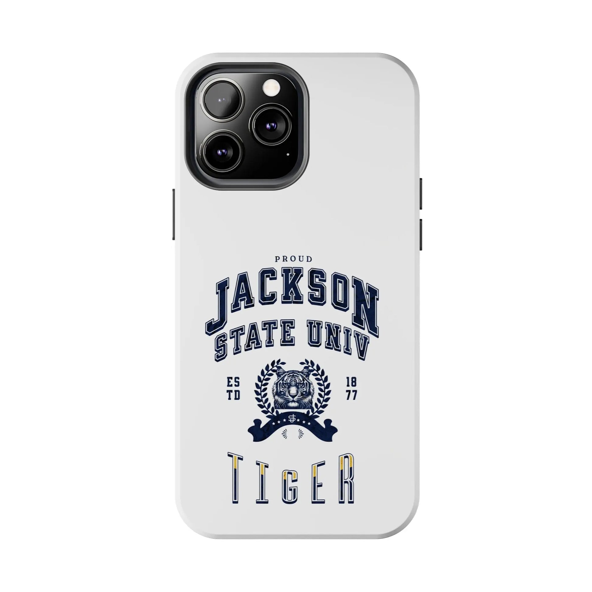 Proud Jackson State Univ Tiger Navy - White Case Printify