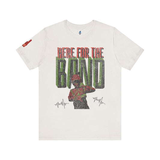 Here for the Band Vintage RGB Jersey Short Sleeve Tee Printify