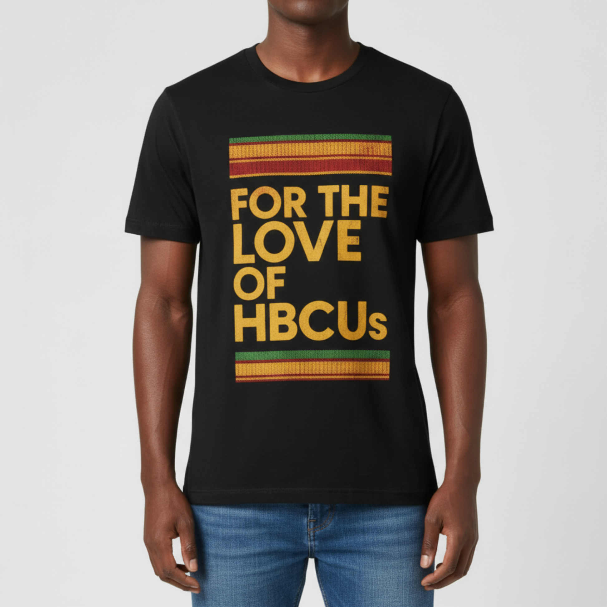 For the Love of HBCUs Black Jersey Short Sleeve Tee Printify