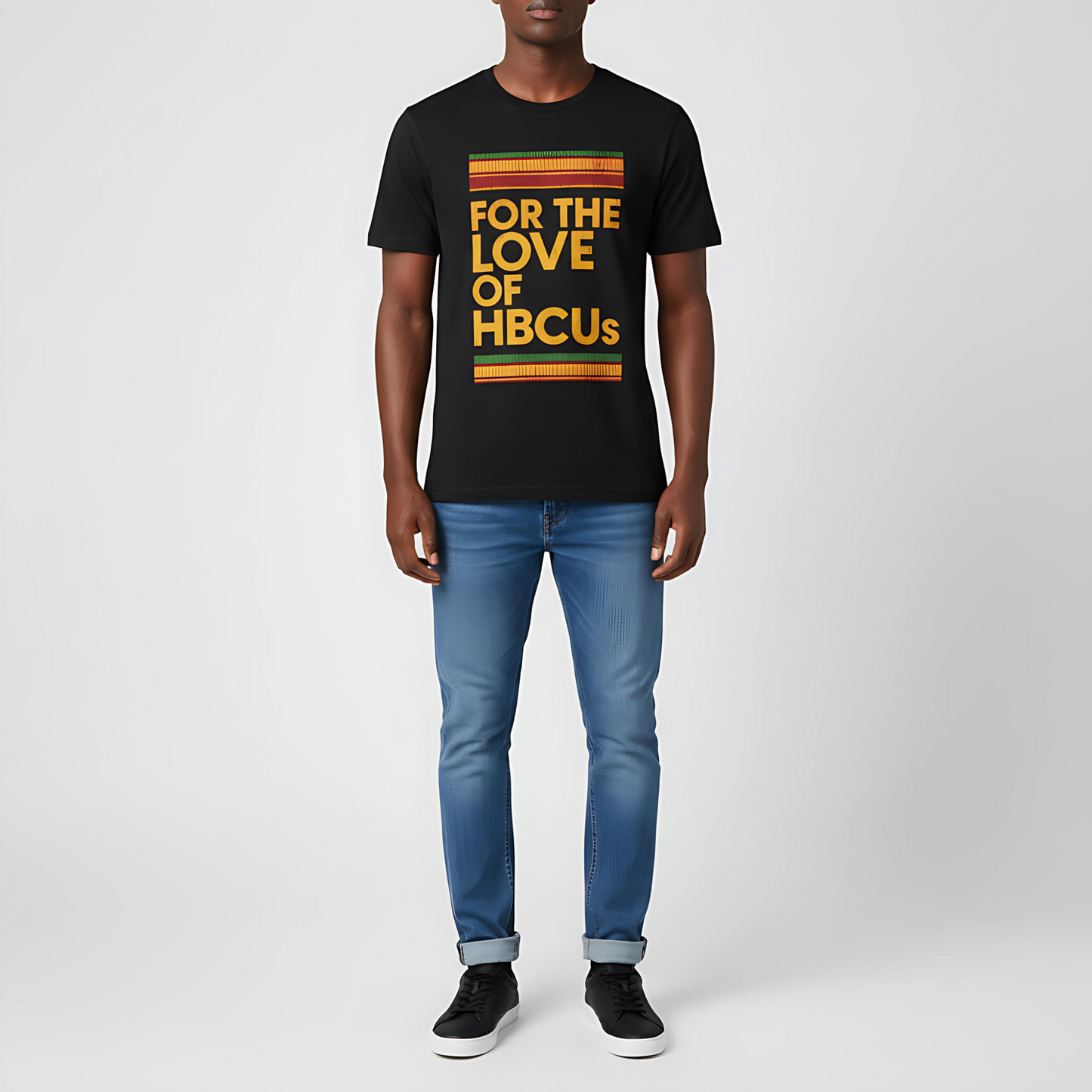 For the Love of HBCUs Black Jersey Short Sleeve Tee Printify