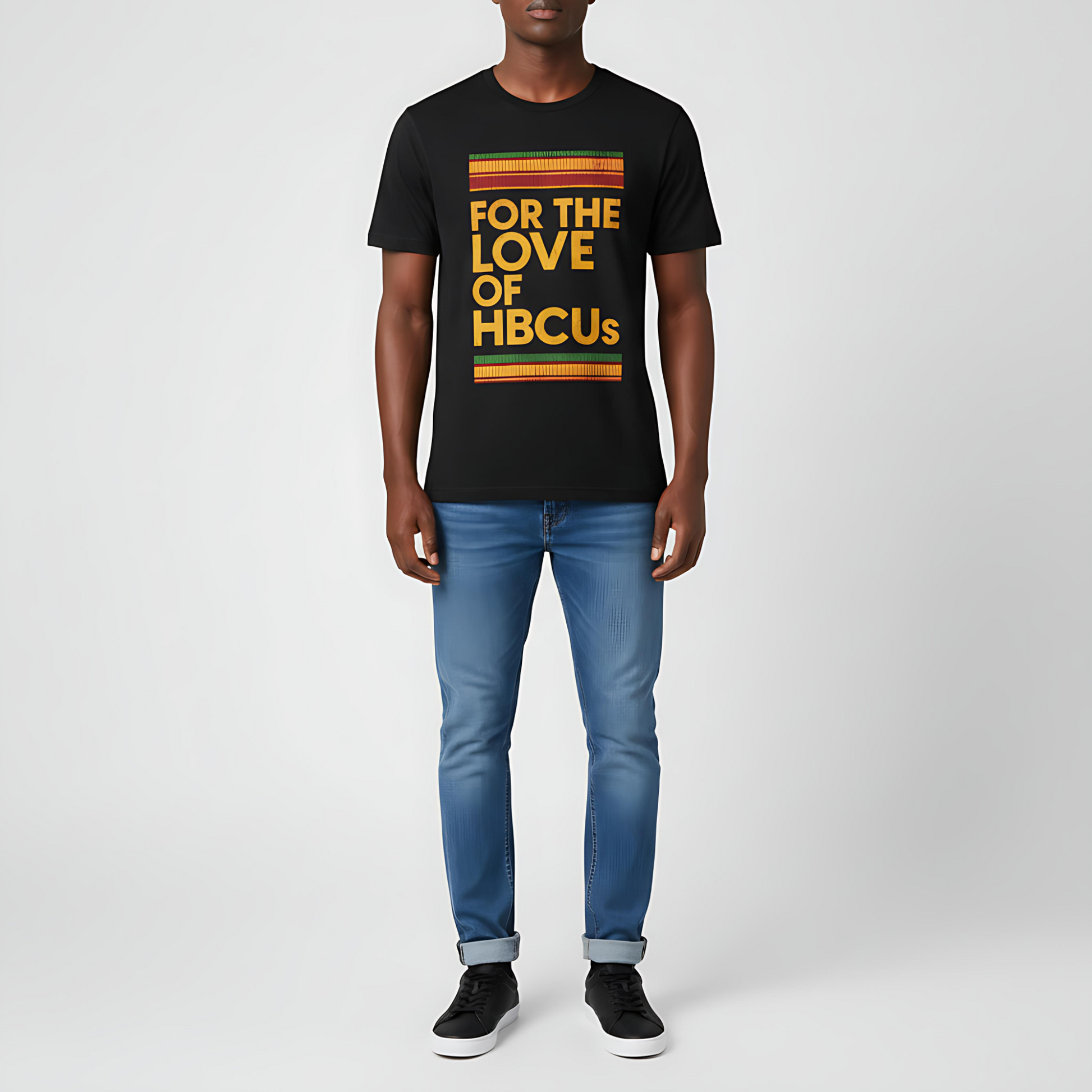 For the Love of HBCUs Black Jersey Short Sleeve Tee Printify