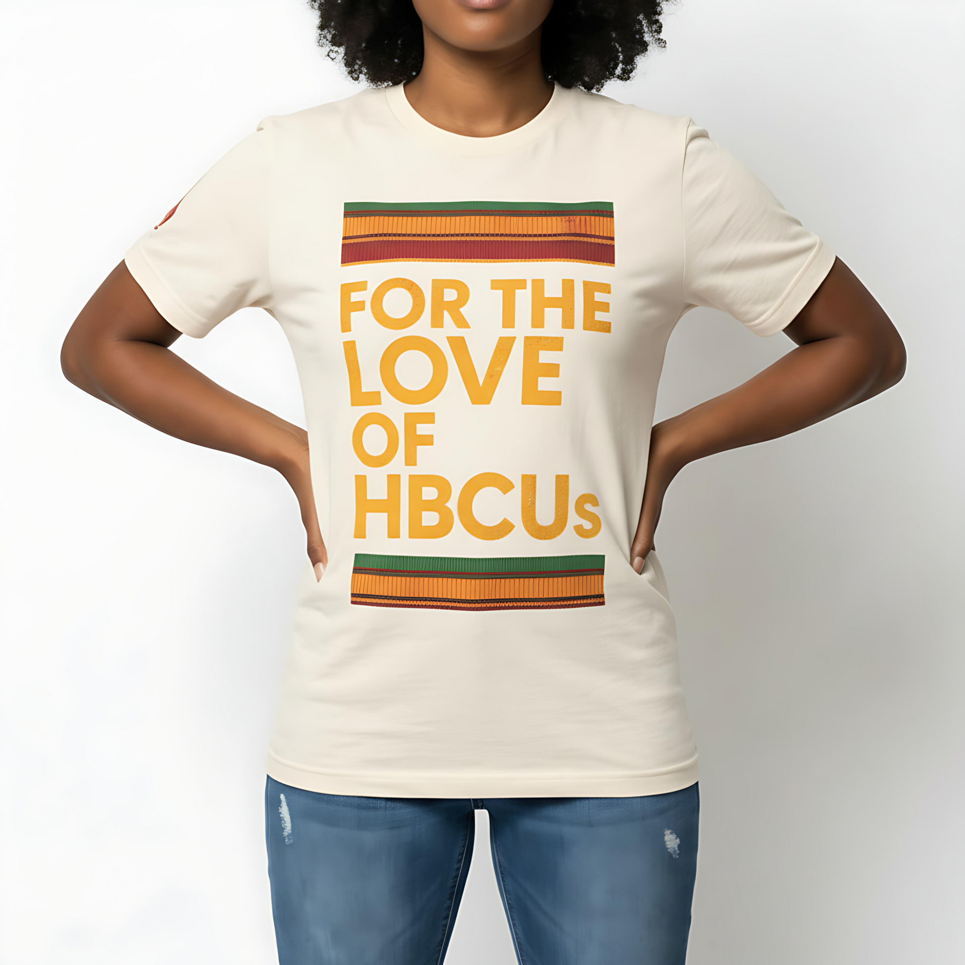 For the Love of HBCUs White Jersey Short Sleeve Tee Printify