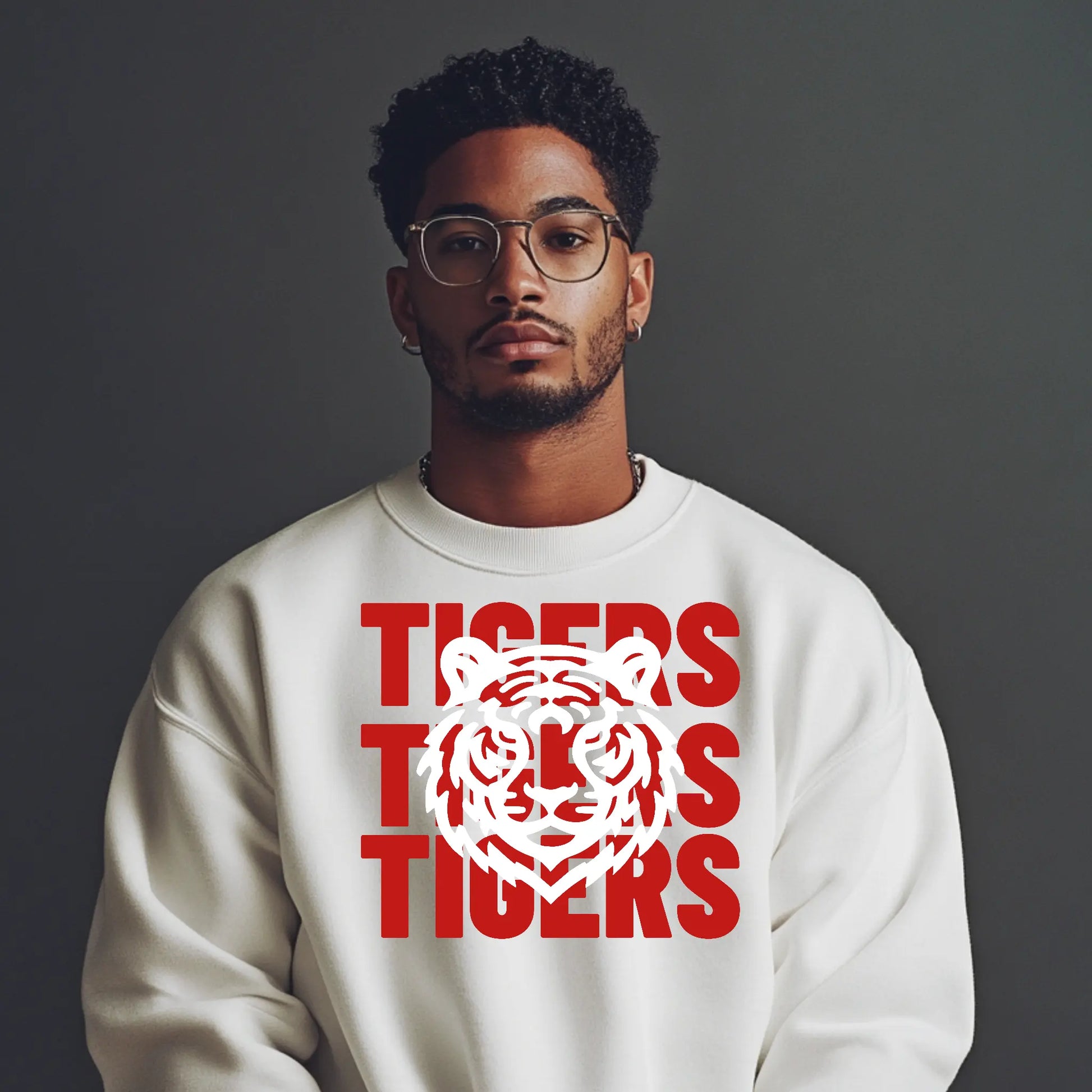 Jackson State Univ Tigers 3X Red Crewneck Sweatshirt Printify