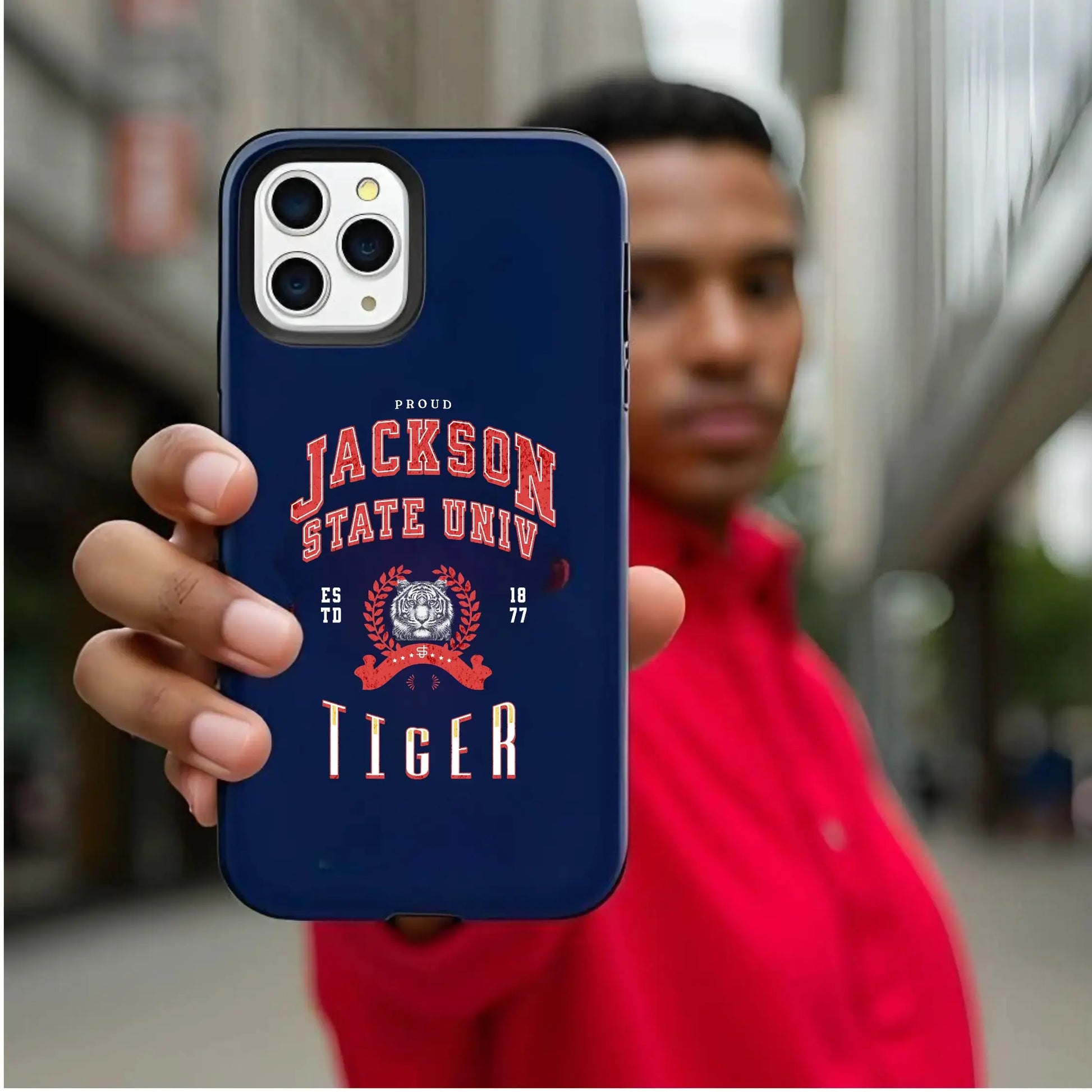Proud Jackson State Univ Tiger Red - Black Case Printify