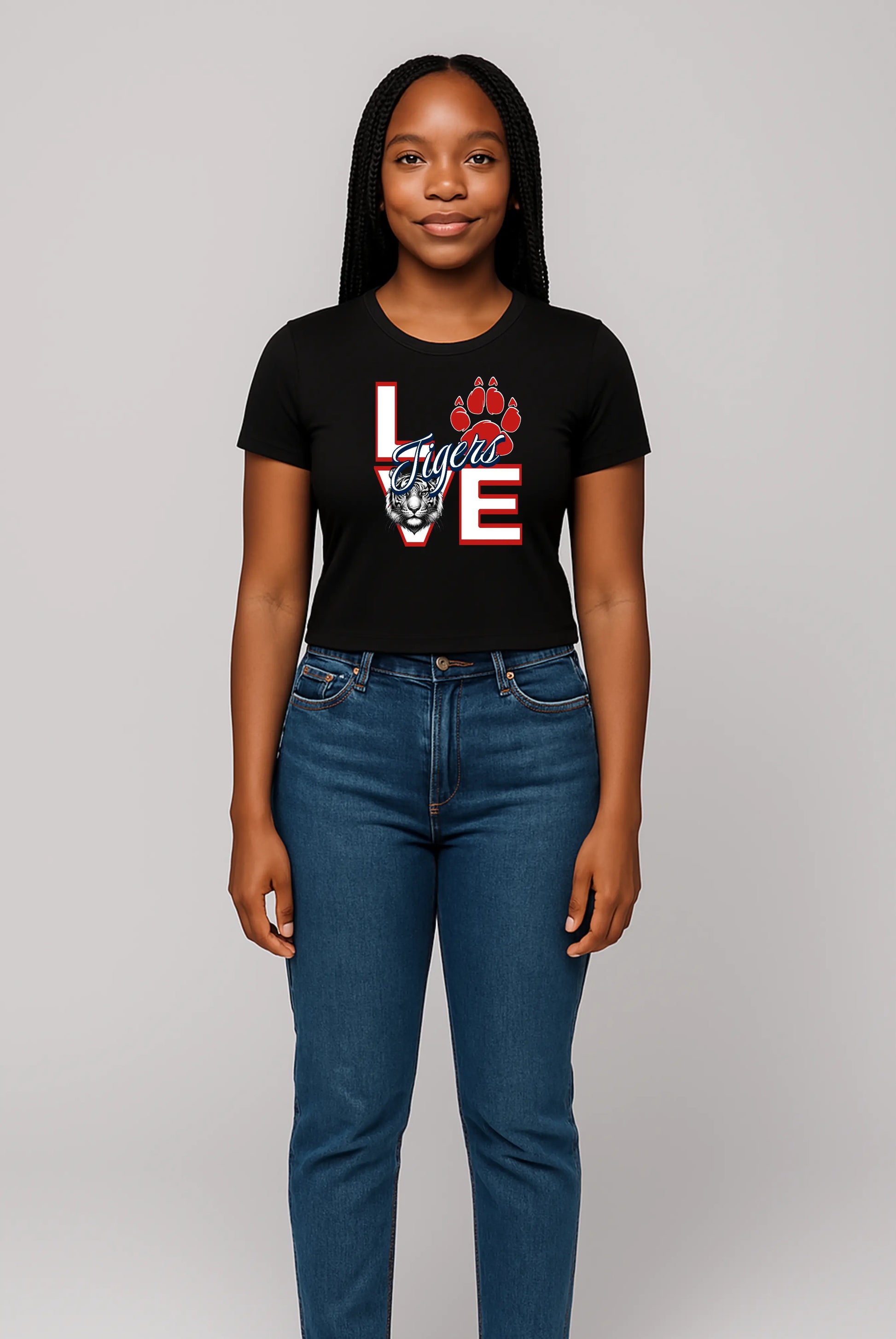 Love Tigers Varsity Women's Black Favorite Tee Printify