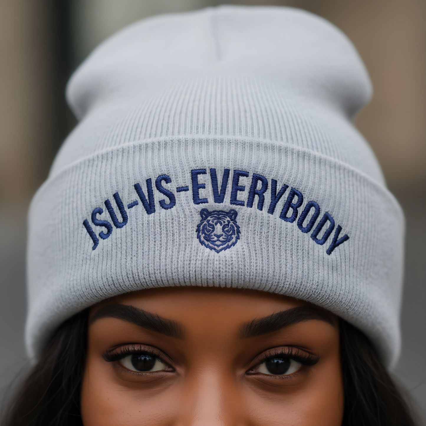 JSU vs Everybody Knit Embroidered Beanie Printify