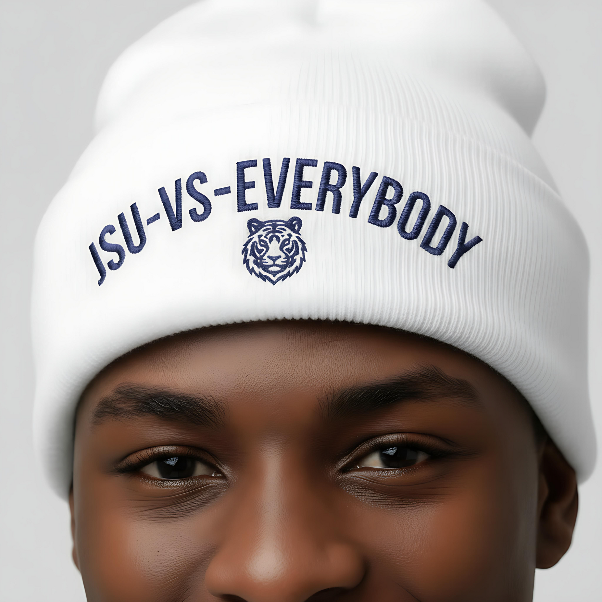 JSU vs Everybody Knit Embroidered Beanie Printify