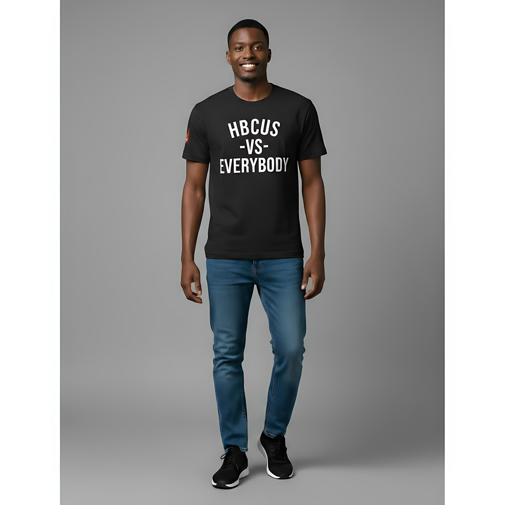 HBCUS vs Everybody Black Font Jersey Short Sleeve Tee Printify