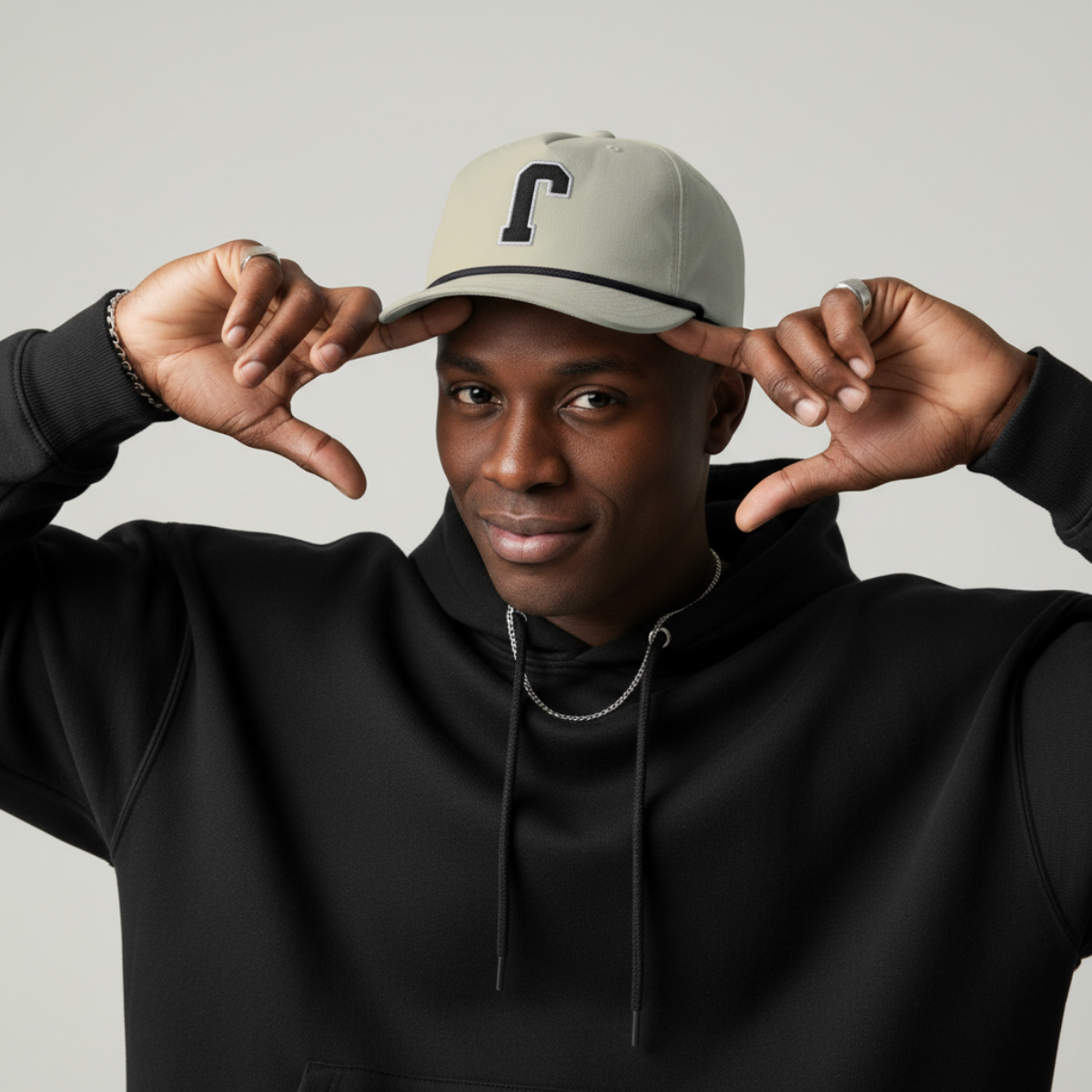 Thee Shirts Backwards "J" Navy Embroidered Golf Rope Cap Thee Shirts