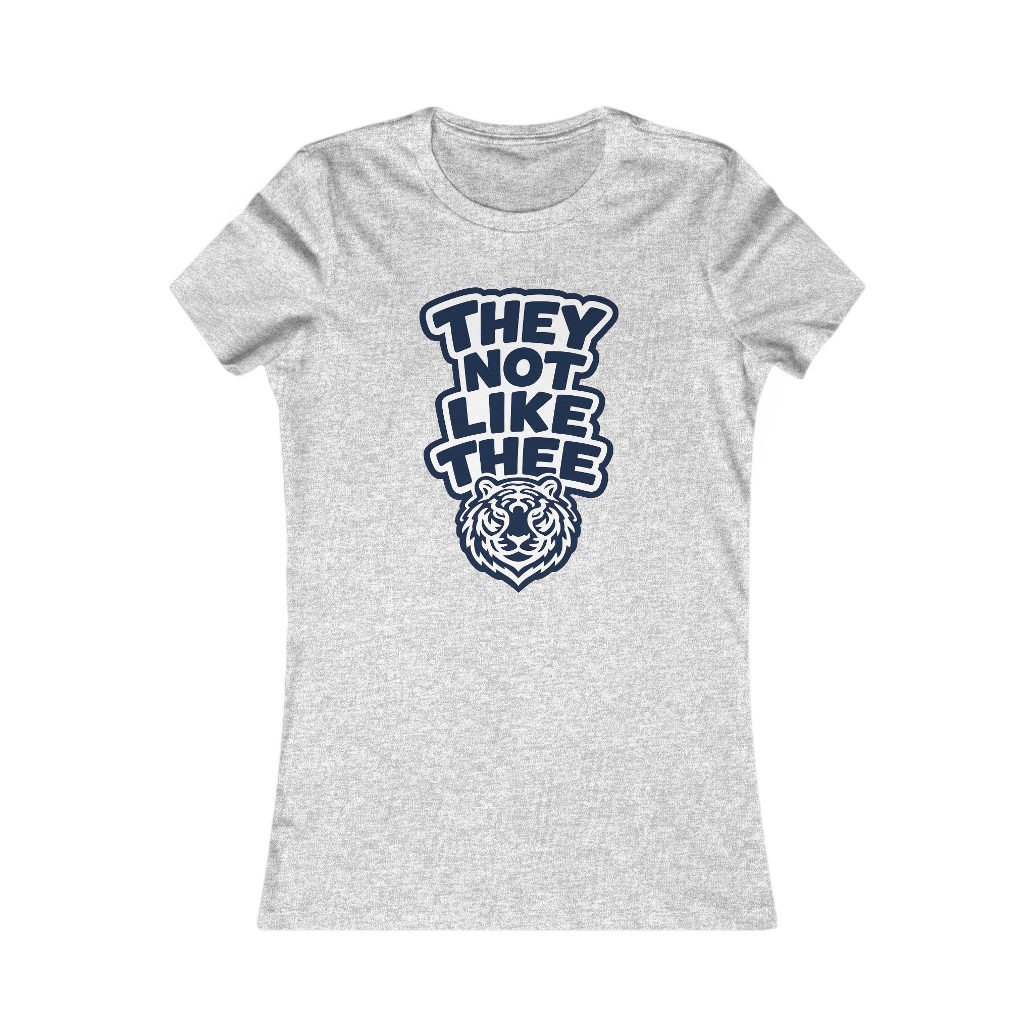 They Not Like Thee Tiger Navy Women's Favorite Tee