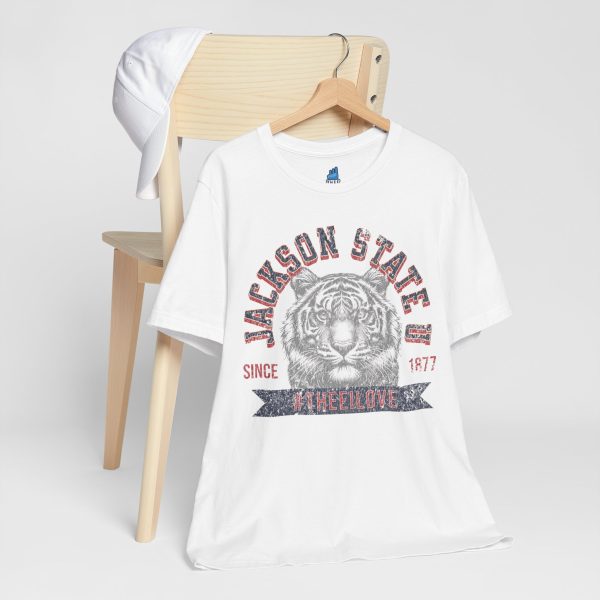 10349594941433787621_2048.jpeg Jackson State Univ #TheeILove Men's Red Jersey Short Sleeve Tee